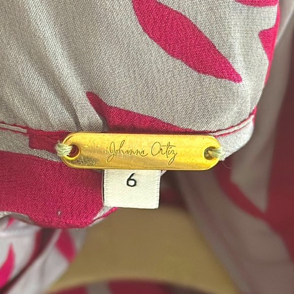 Johanna Ortiz Lady Marmalade 100% Silk Floral Mini Dress w/Sash & Flower Size 6 - Picture 15 of 16